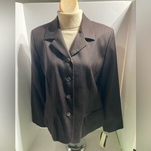 Women's Brown Wool Blazer